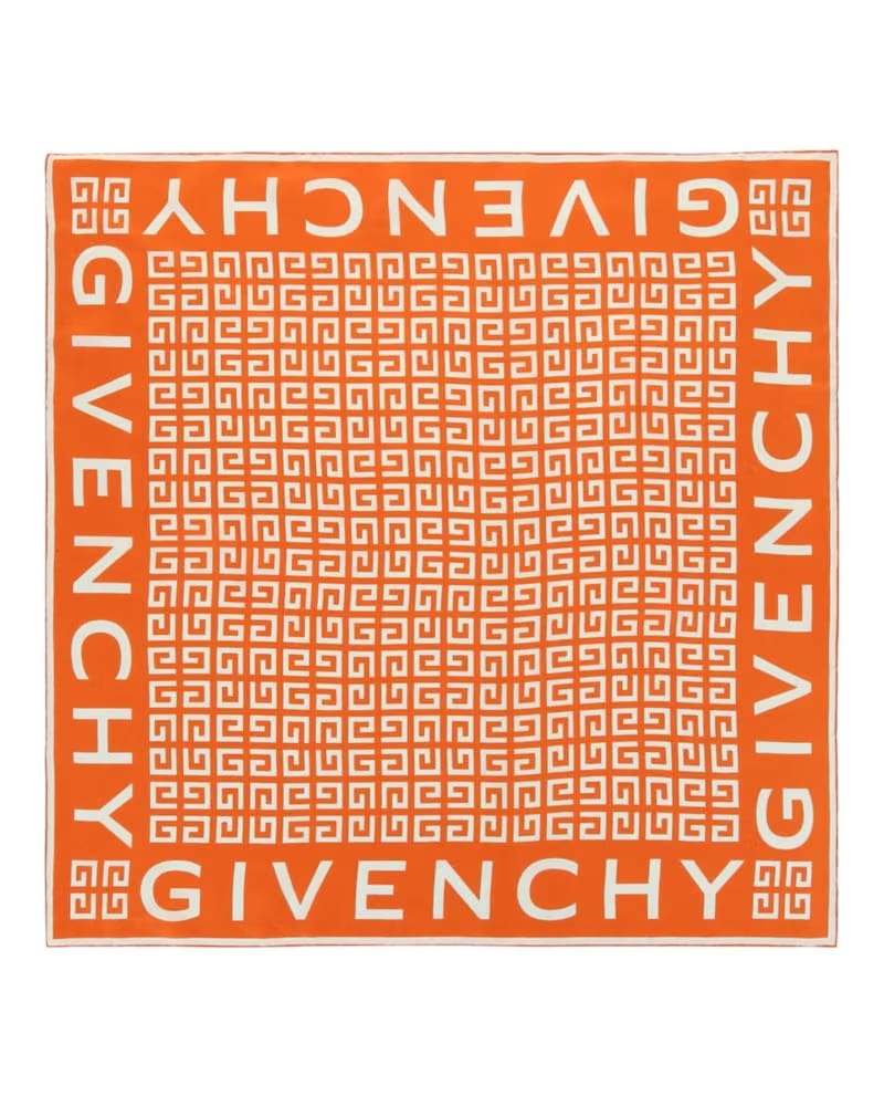 Givenchy 4G Monogram Printed Scarf Orange