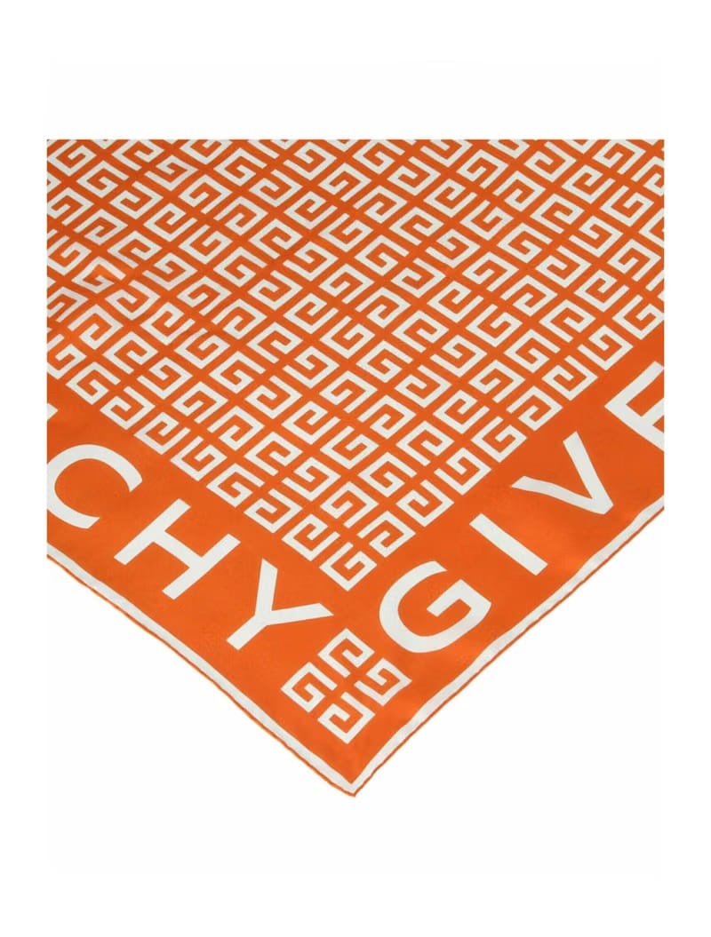 Givenchy 4G Monogram Printed Scarf Orange