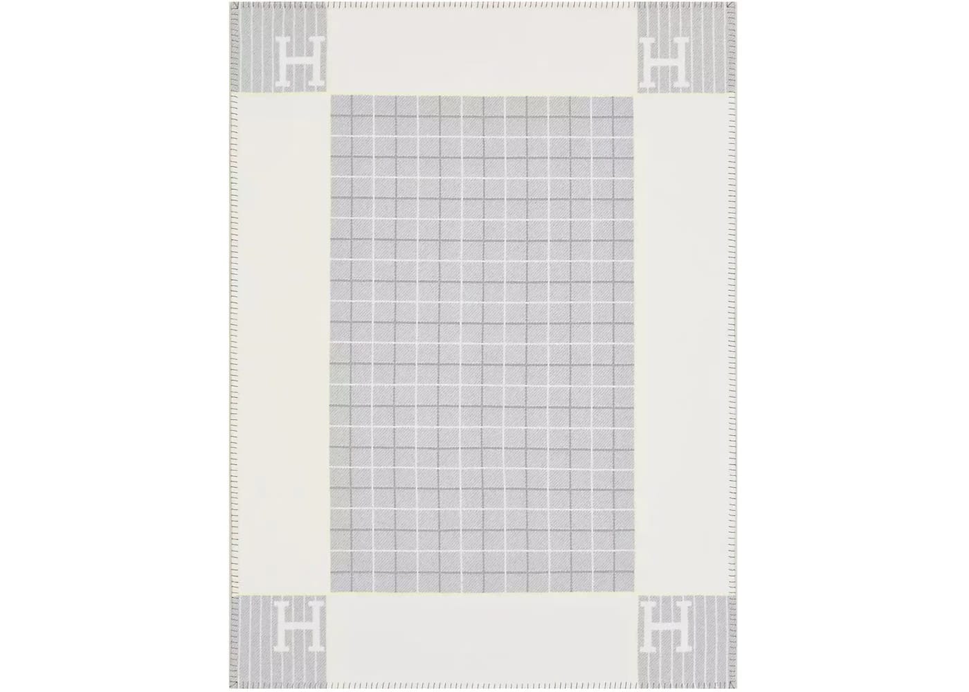 Hermes Avalon Cabriole Blanket Gris Perle