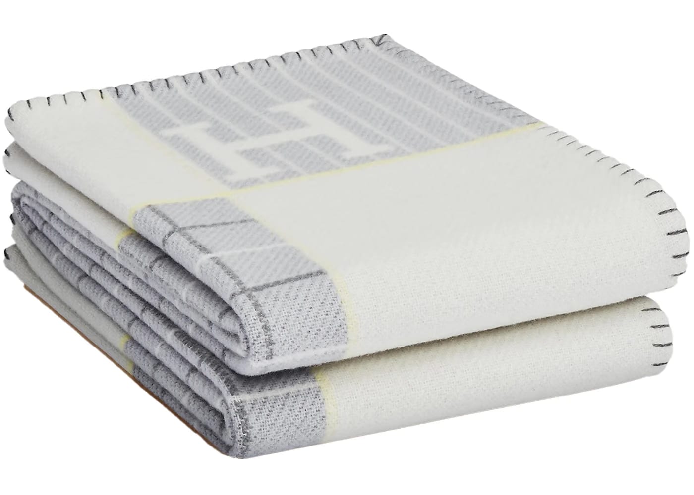 Hermes Avalon Cabriole Blanket Gris Perle