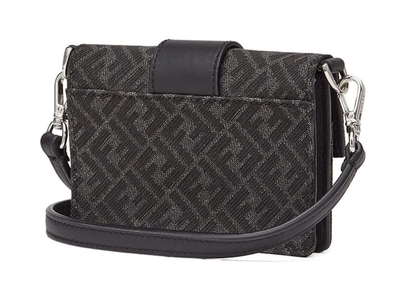 Fendi Flat Baguette Micro Grey/Black