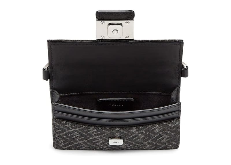 Fendi Flat Baguette Micro Grey/Black