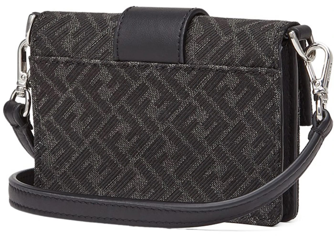 Fendi Flat Baguette Micro Grey/Black