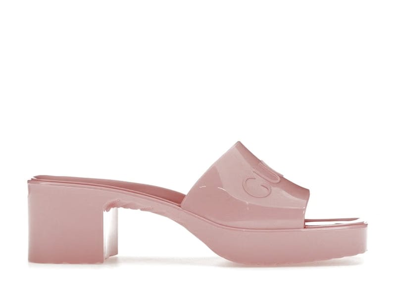 Gucci 60mm Slide Sandal Pink Rubber