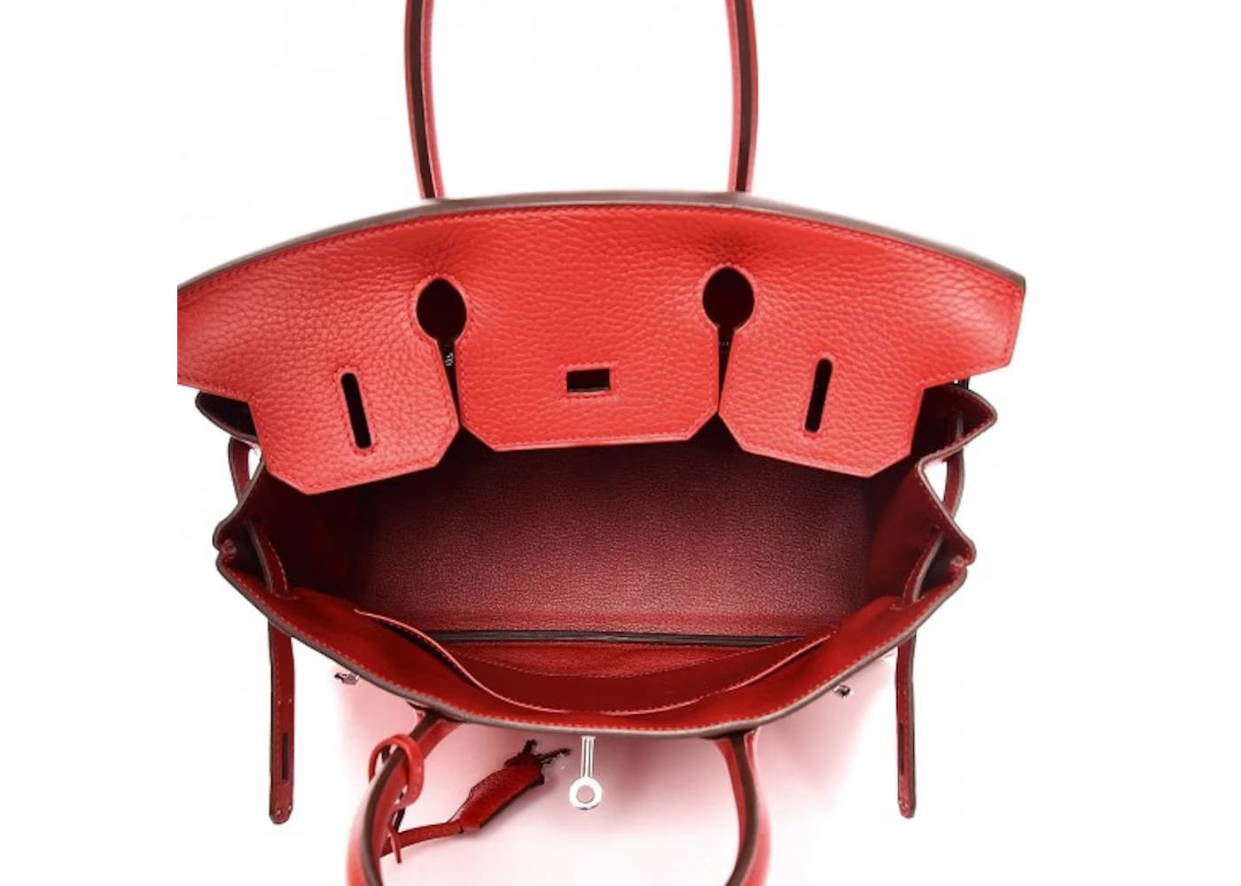 Hermes Birkin Taurillon Clemence 30 Rouge Casaque