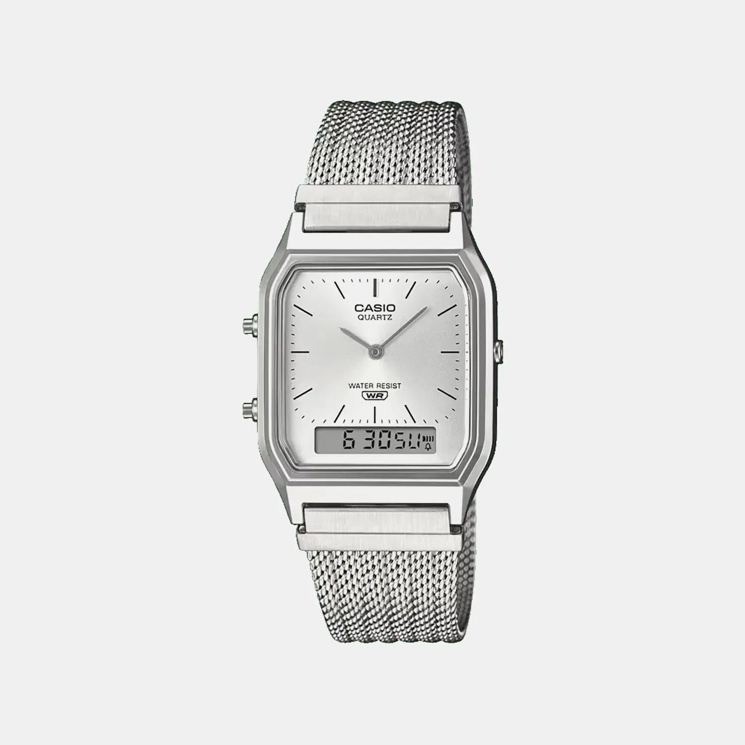 Casio Vintage Analog Digital Mesh Watch D418