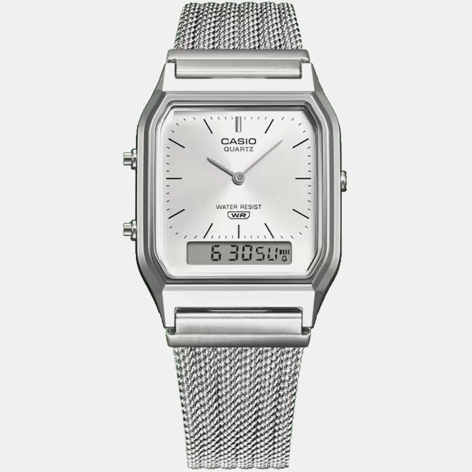 Casio Vintage Analog Digital Mesh Watch D418