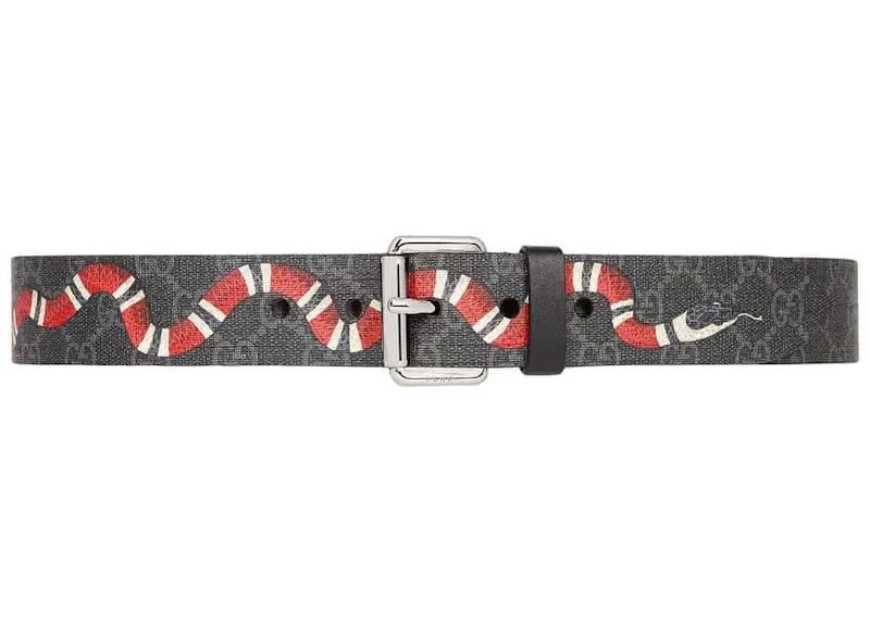 Gucci Supreme Kingsnake Belt Black