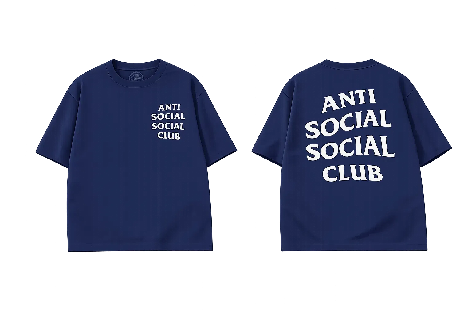 Anti Social Social Club logo T-Shirt Navy