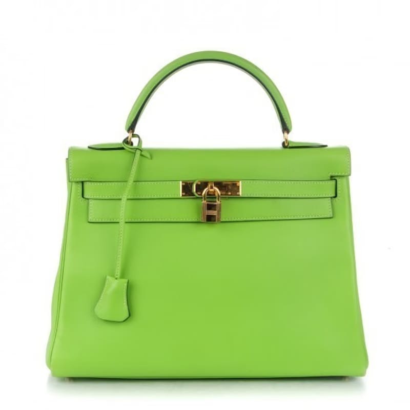 Hermes Kelly Retourne Gulliver 32 Vert Cru