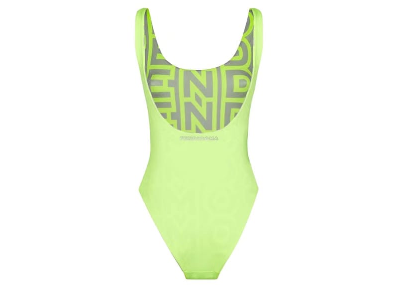 Fendi by Marc Jacobs Reversible One-Piece Swimsuit Yellow Lycra