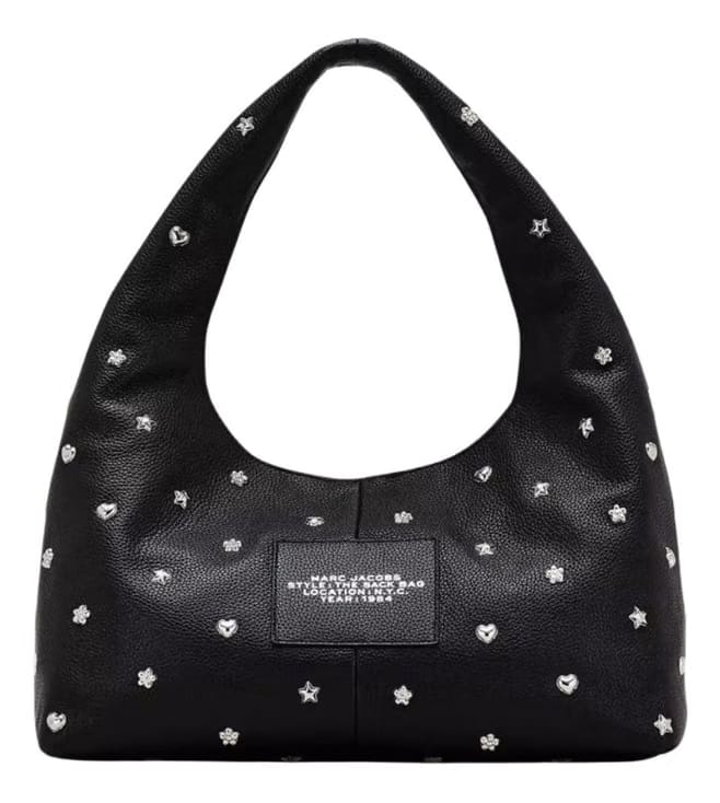 Marc Jacobs The Mini Icon Stud Sack Hobo Bag Black