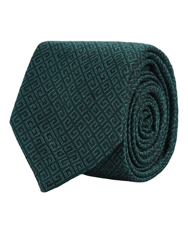 Givenchy 4G Silk Tie Dark Green