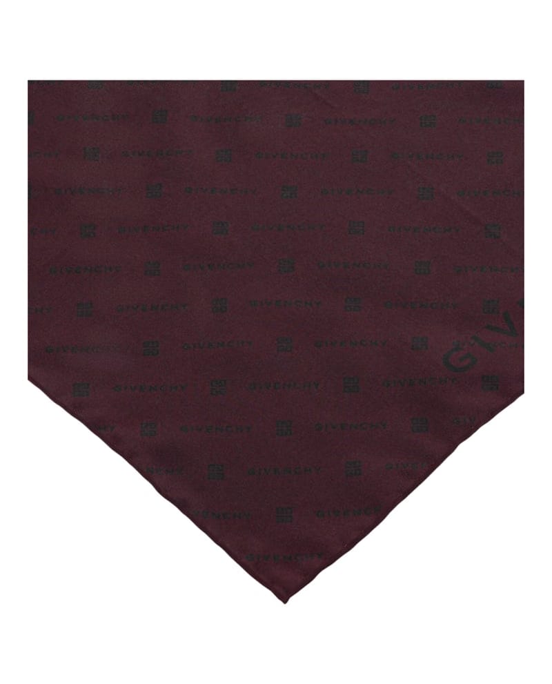 Givenchy 4G Monogram Silk Pocket Square Red/Blue