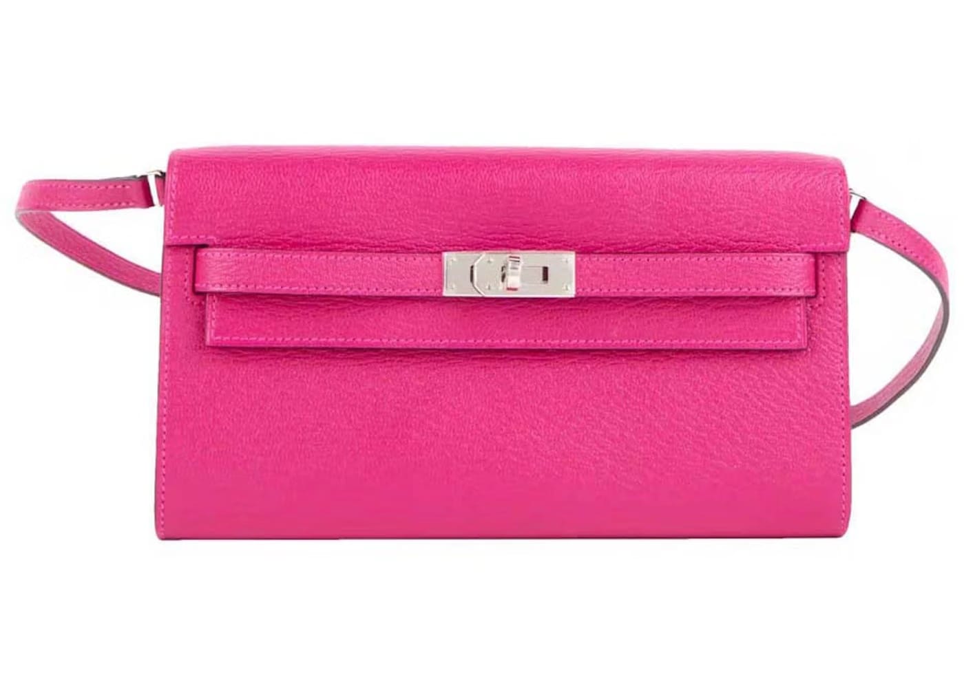 Hermes Kelly Classique To Go Wallet Chèvre Mysore Rose Mexico Palladium Hardware