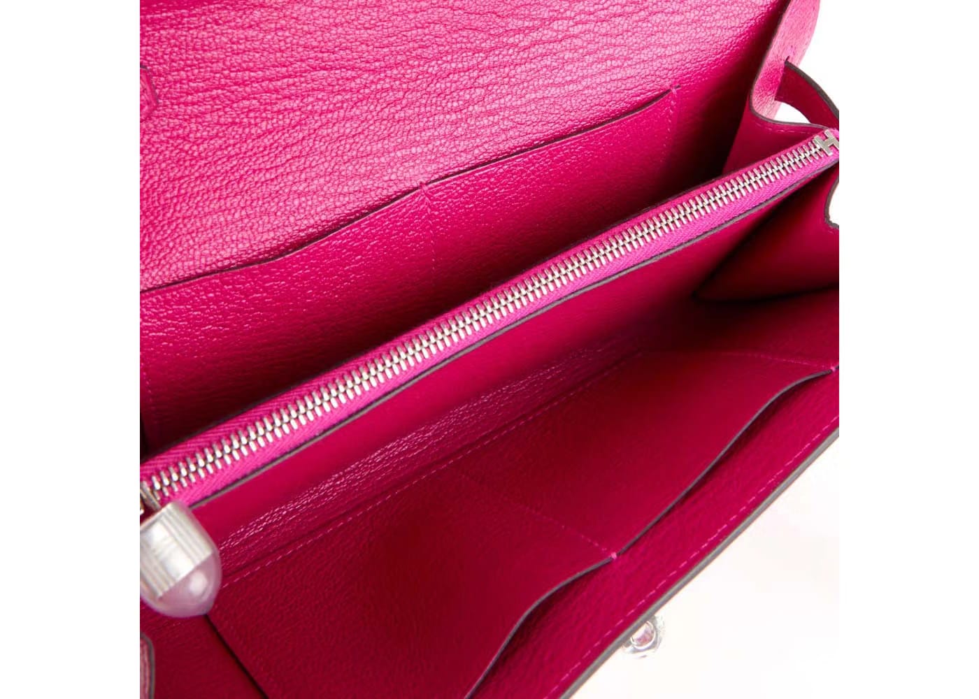 Hermes Kelly Classique To Go Wallet Chèvre Mysore Rose Mexico Palladium Hardware