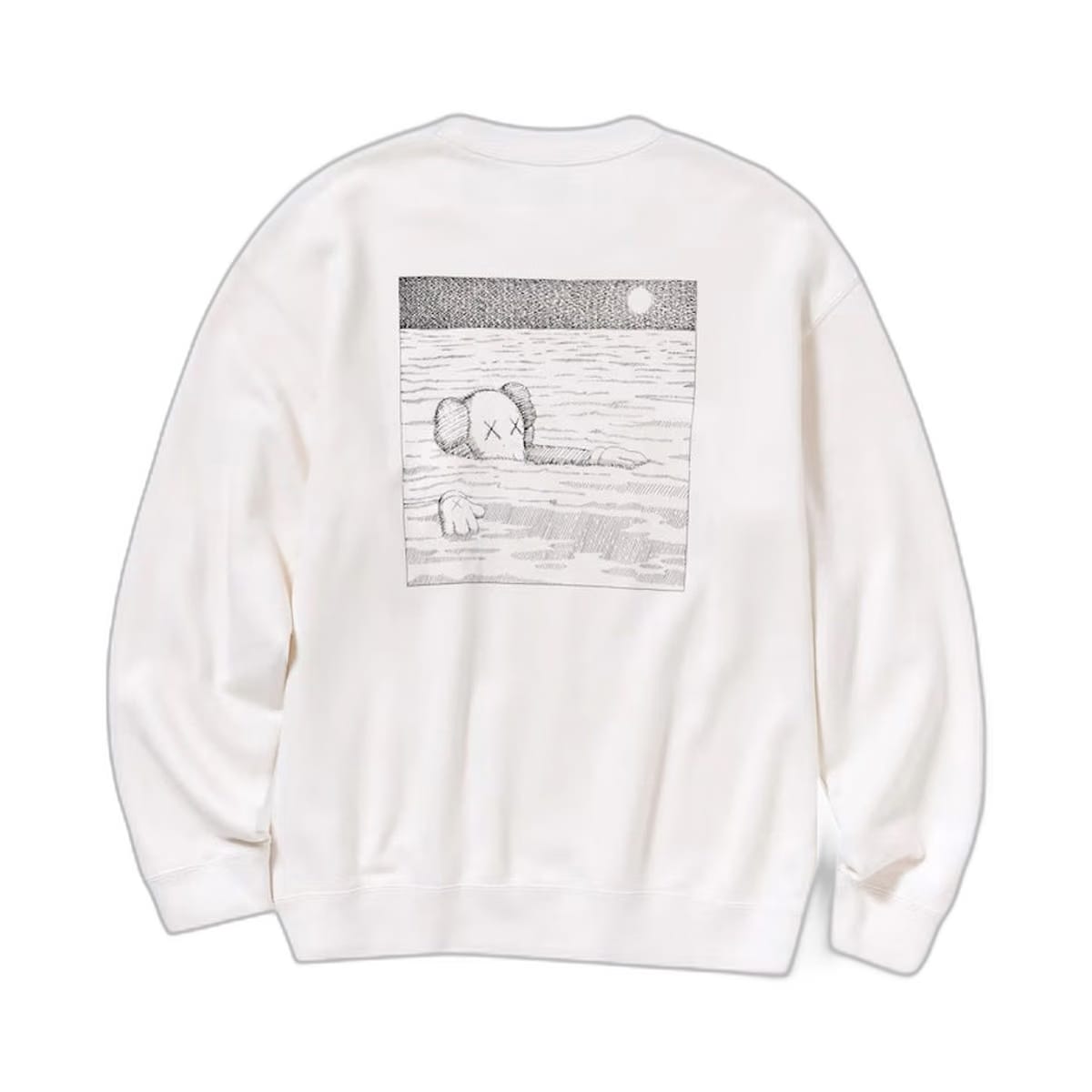 KAWS x Uniqlo Longsleeve Sweatshirt (US Sizing) Off White