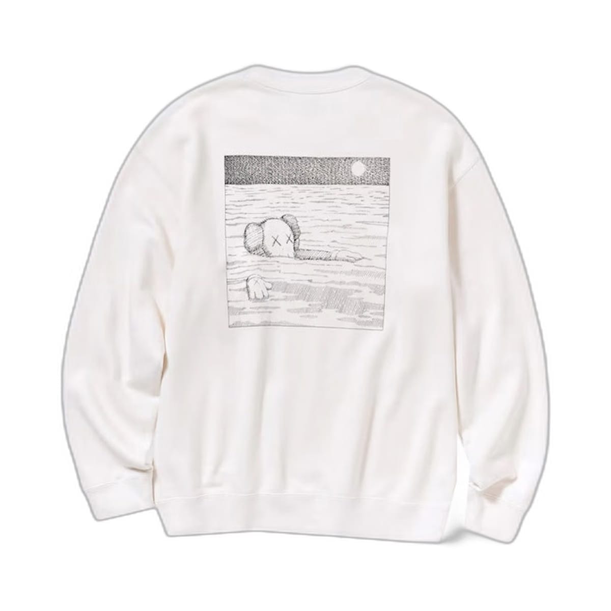 KAWS x Uniqlo Longsleeve Sweatshirt (US Sizing) Off White