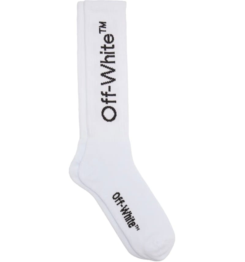 OFF-WHITE Diagonals Mid Socks White/Black