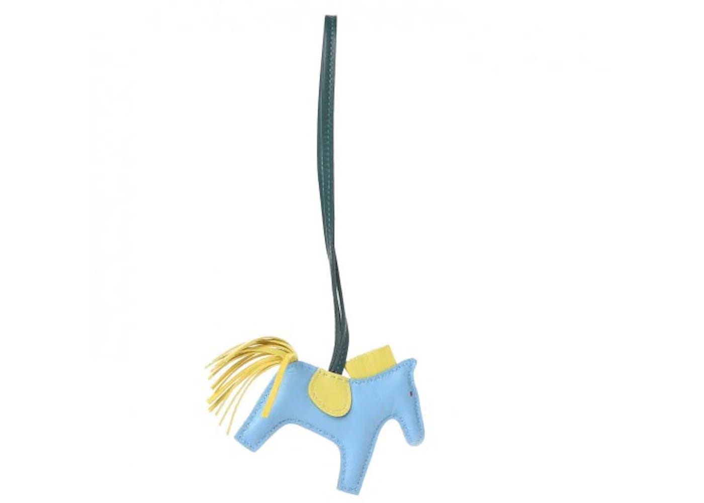 Hermes Bag Charm Rodeo House Milo PM Bleu Celeste/Lime/Malachite