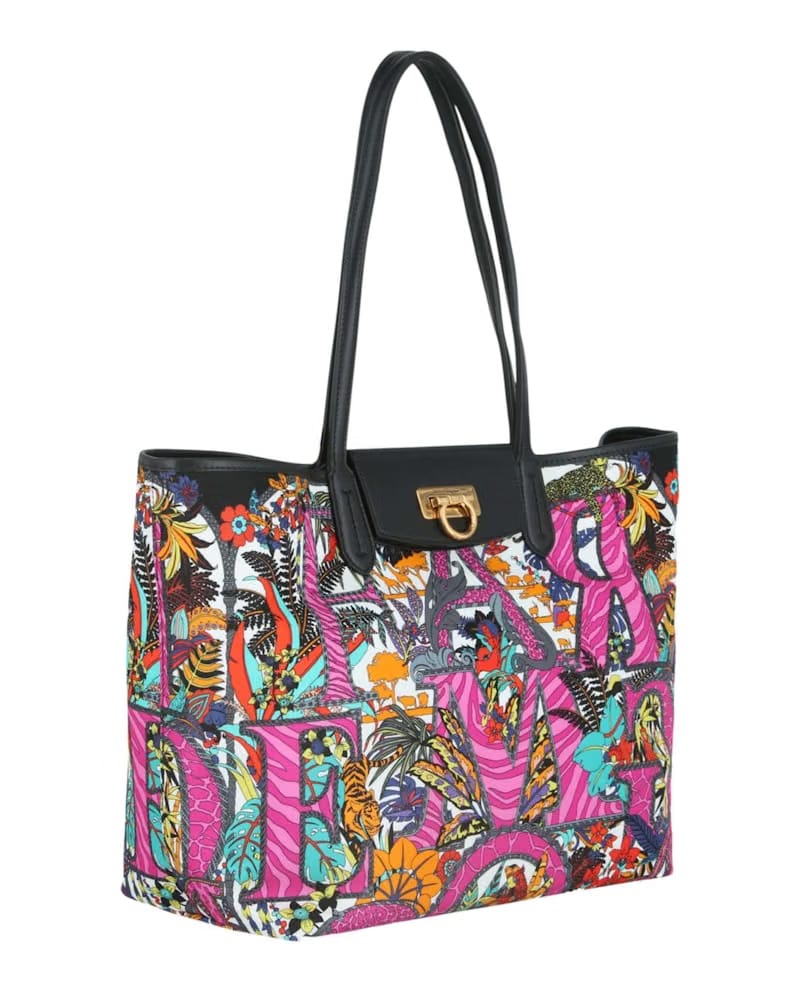 Ferragamo Gancini Graphic Print Tote Multi