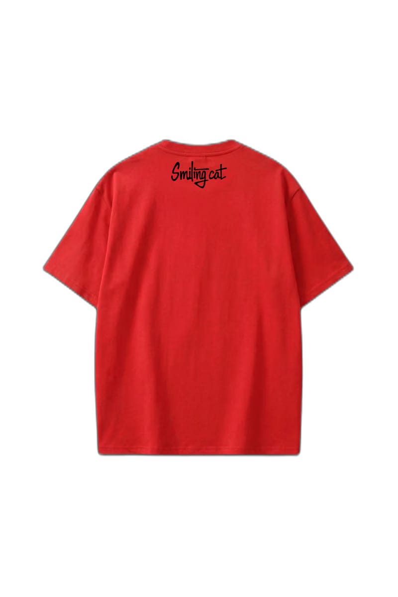 Smiling Cat- Bla Bla Tshirt(Red)