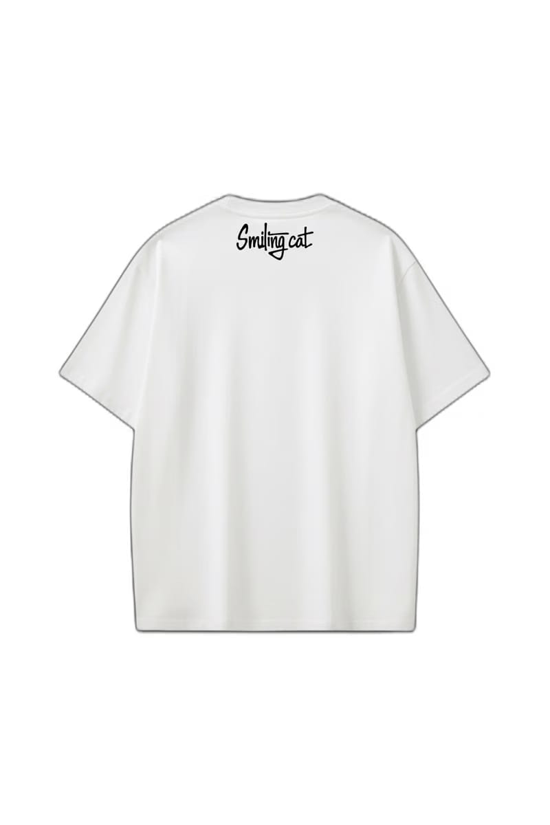 Smiling Cat- Bla Bla Tshirt(White)