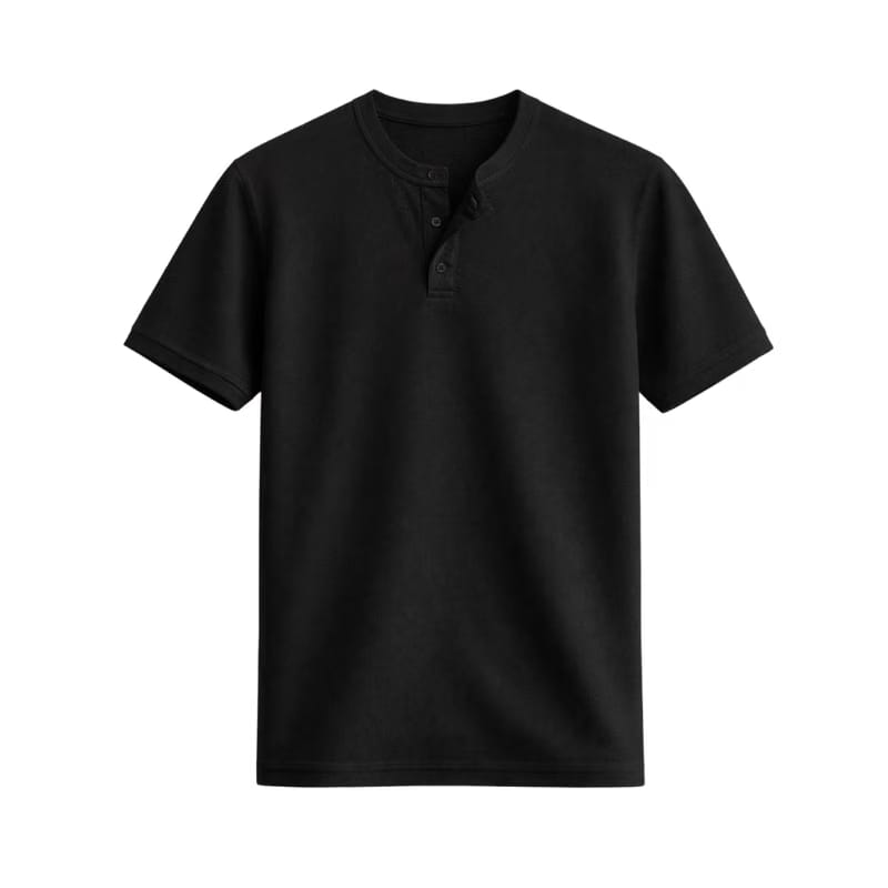 Rothmere Classic Henley T-Shirt - Noir