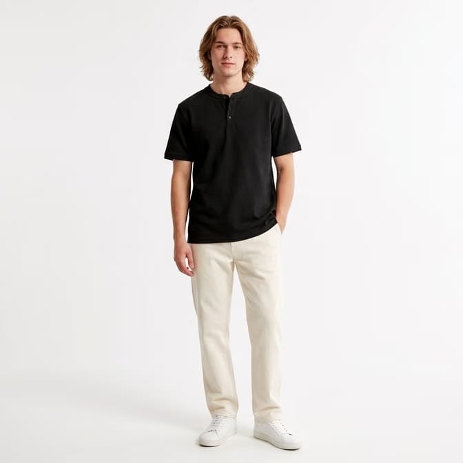 Rothmere Classic Henley T-Shirt - Noir