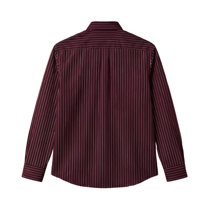 Valencrest Signature Stripe Shirt - Bordeaux Rouge