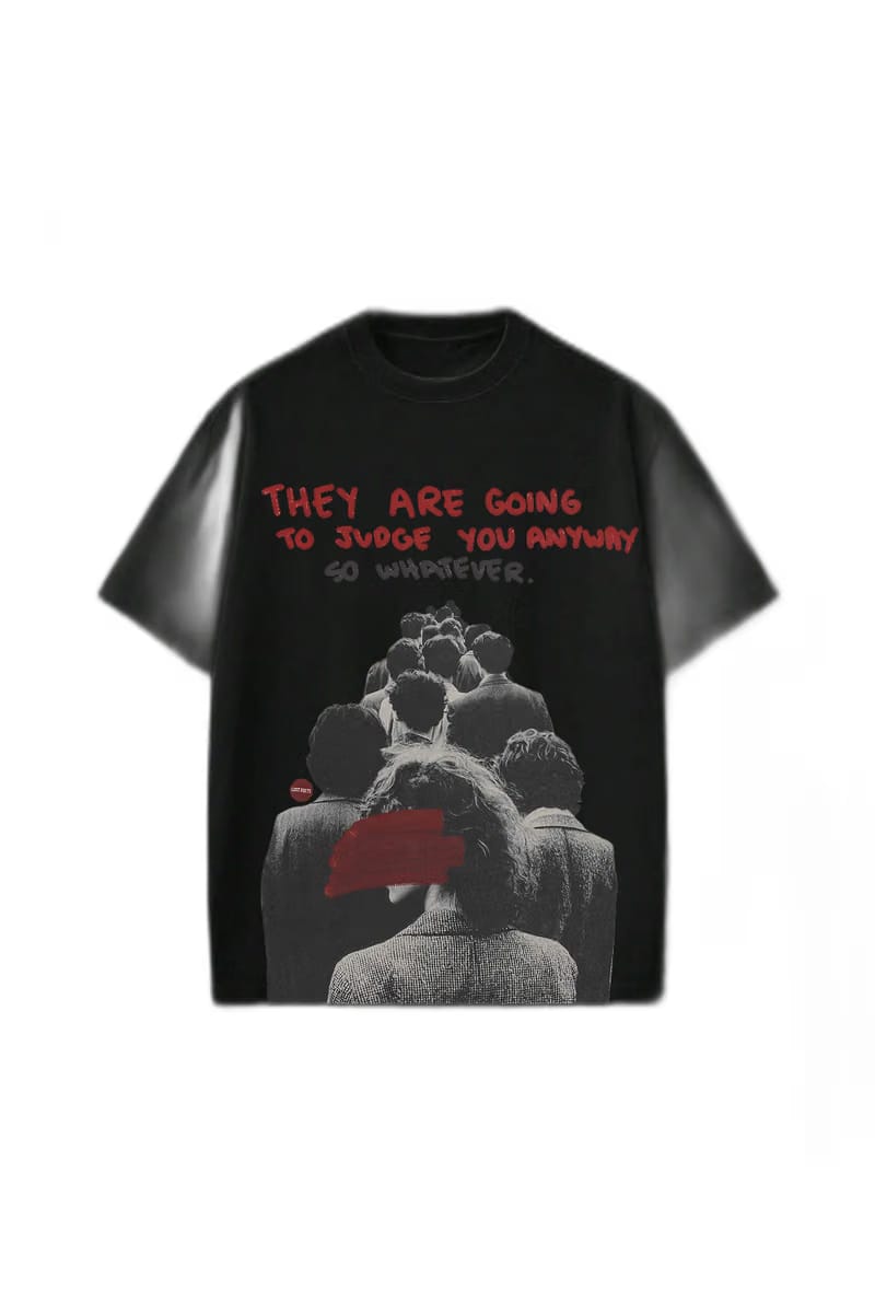 Smiling Cat- They Are Going to Judge Tshirt(Black)