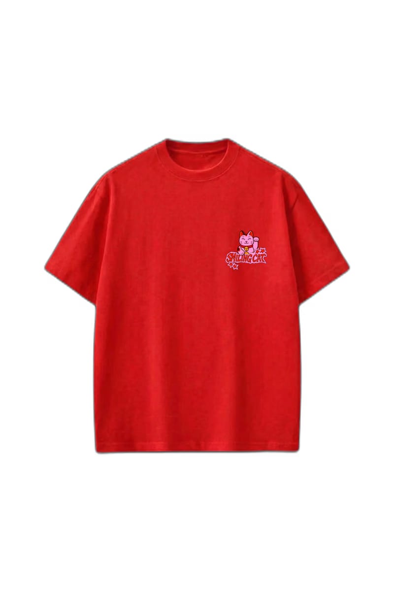 Smiling Cat- What to Do_ (Red)Tshirt