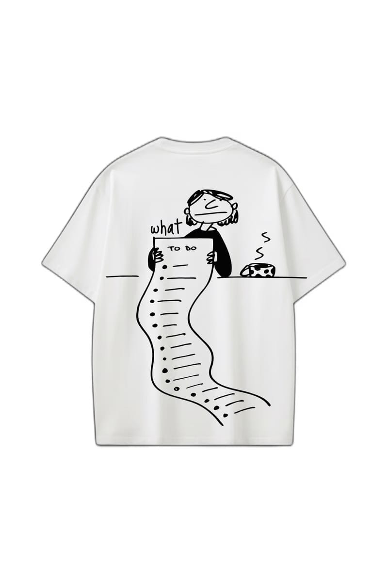 Smiling Cat- What to Do_ (White)Tshirt