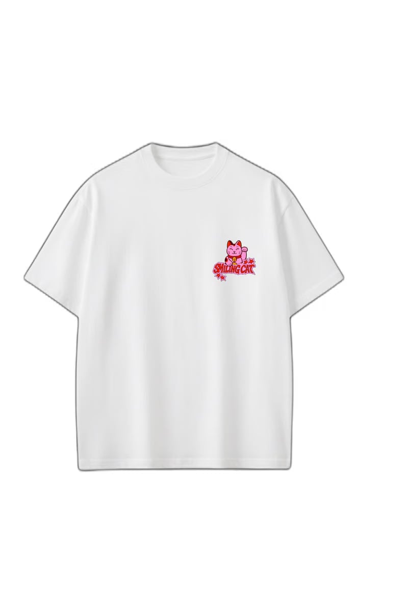 Smiling Cat- What to Do_ (White)Tshirt