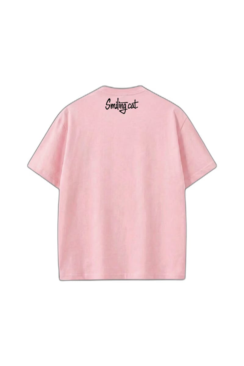 Smiling Cat-Create More Than U Consume Tshirt(Pink)