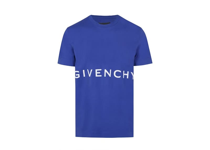 Givenchy Classic Fit Bonded T-Shirt Ocean Blue