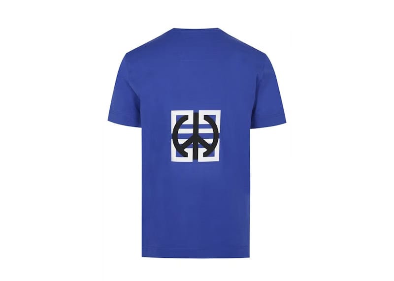 Givenchy Classic Fit Bonded T-Shirt Ocean Blue