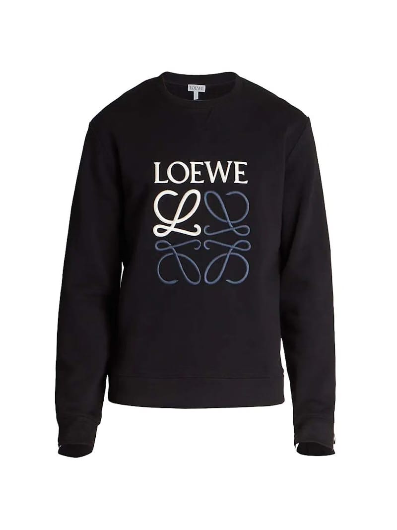 LOEWE Anagram Cotton Sweatshirt Black