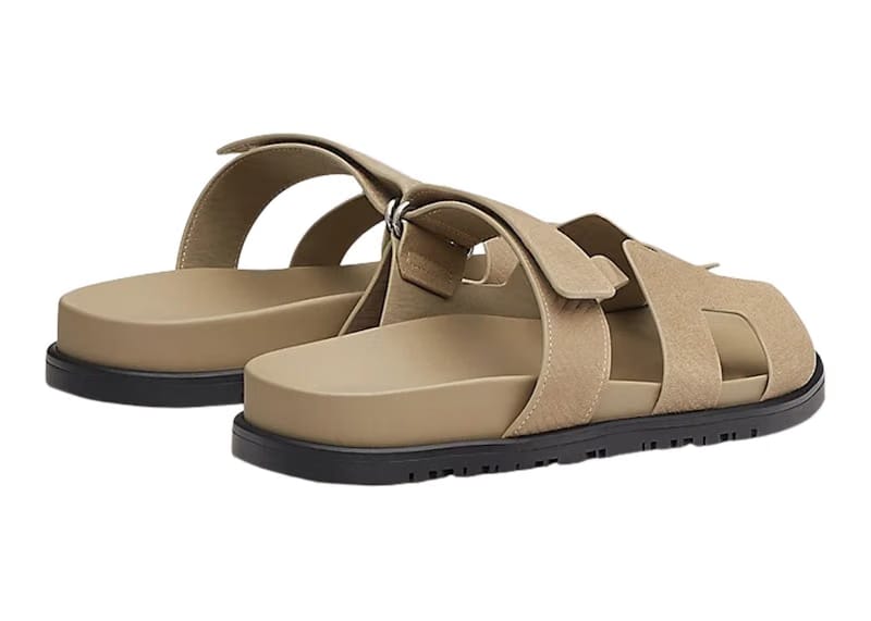 Hermes Chypre Sandal Beige Sable Suede Goatskin (Women's)