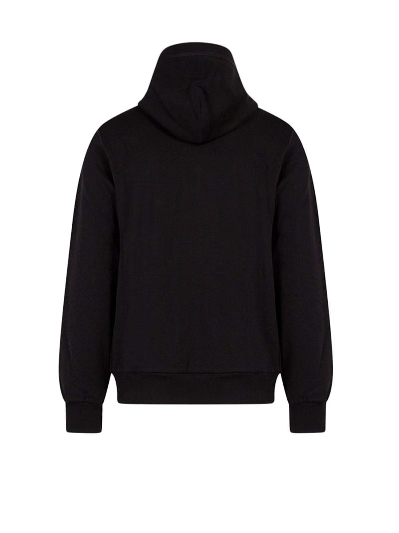 Dolce & Gabbana Man Cotton Stretch Frontal Logo Patch Sweatshirt Black