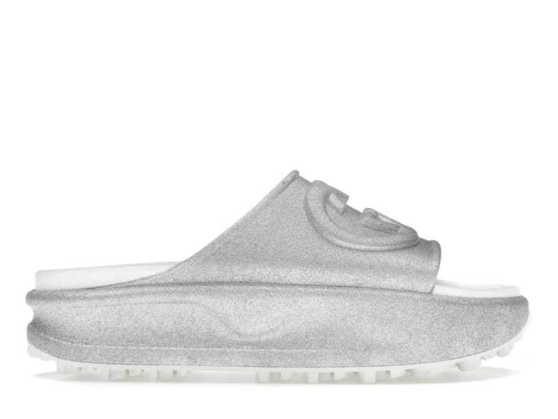 Gucci Interlocking G Slide Metalic Silver (Women's)