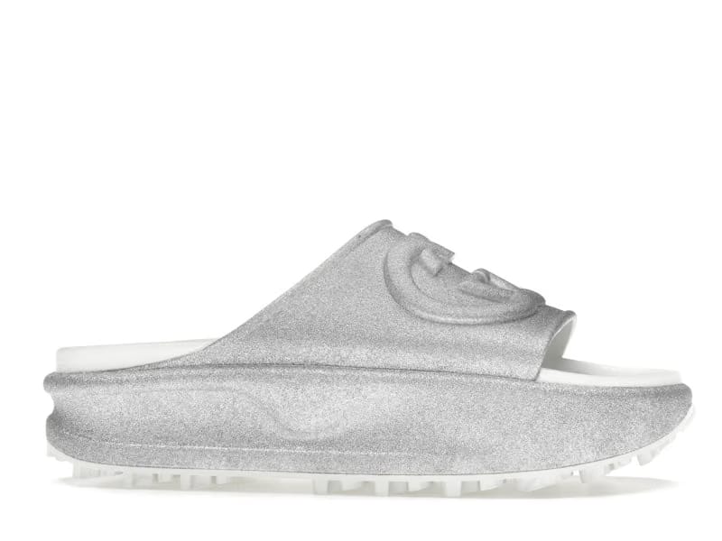 Gucci Interlocking G Slide Metalic Silver (Women's)