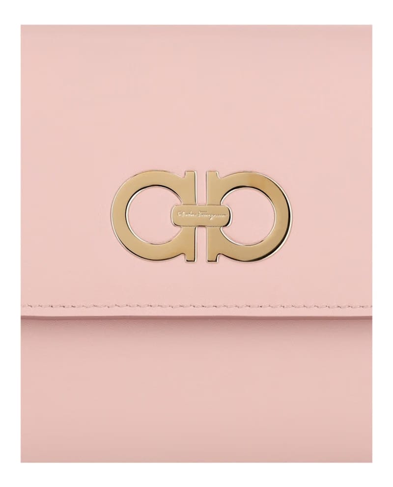 Ferragamo Liberty Gancini Clutch Pink
