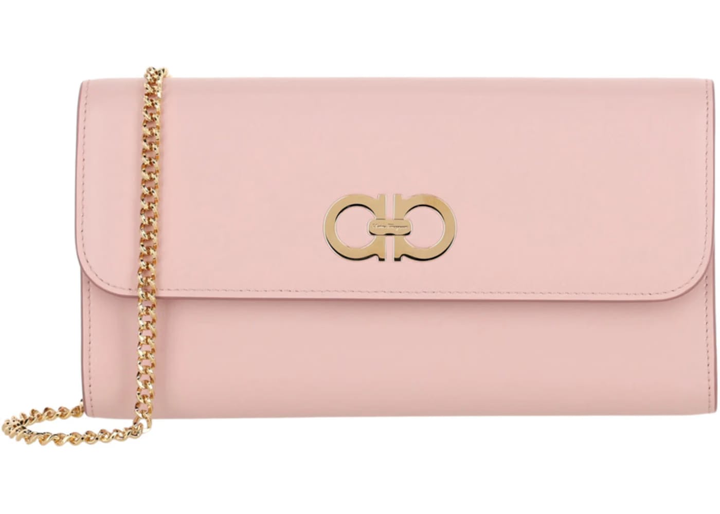 Ferragamo Liberty Gancini Clutch Pink