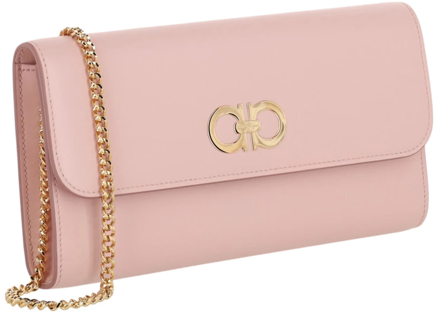 Ferragamo Liberty Gancini Clutch Pink