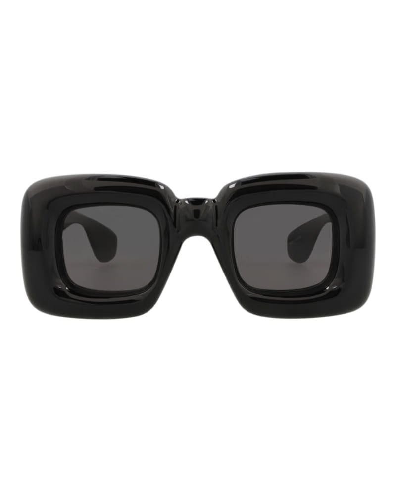 LOEWE Square-Frame Injection Sunglasses Black Black Smoke (LW40098I-41-01A)