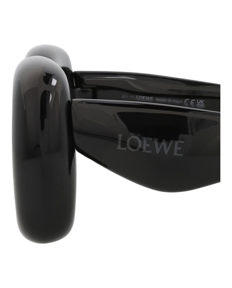 LOEWE Square-Frame Injection Sunglasses Black Black Smoke (LW40098I-41-01A)