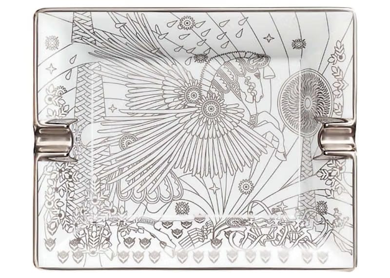 Hermes Ashtray La Source De Pegase Platine/White