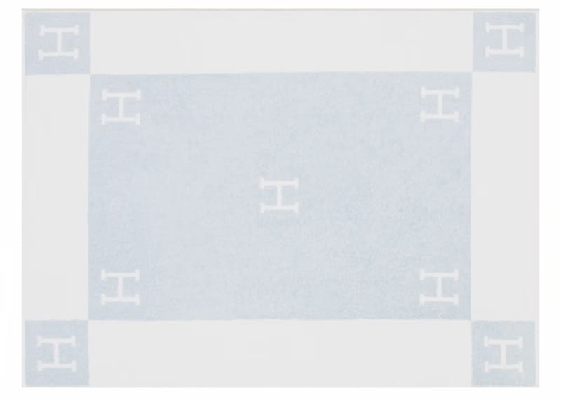 Hermes Avalon Bath Towel Bleu Glacier