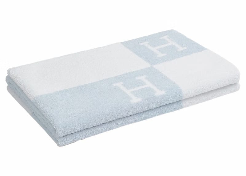 Hermes Avalon Bath Towel Bleu Glacier